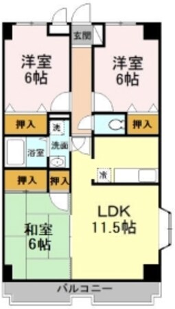 ラフィネ西都賀の物件間取画像